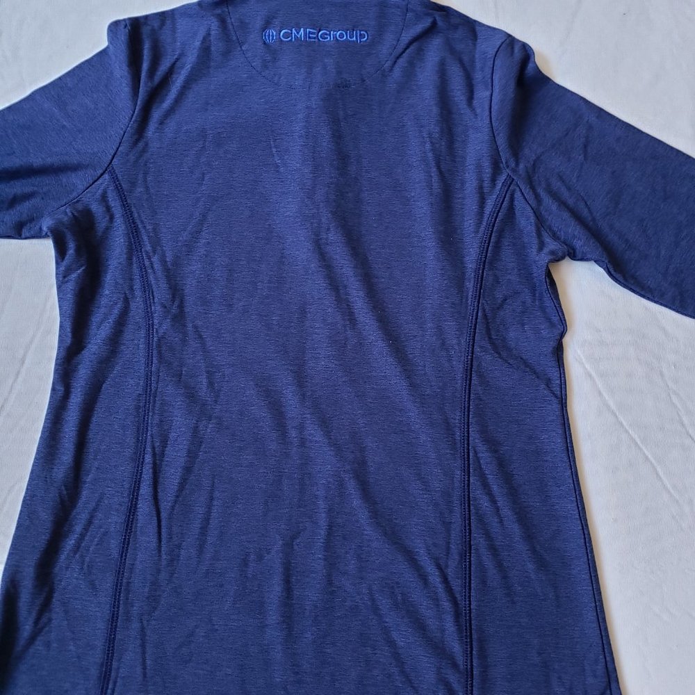 Peter Millar Golf Quarter Zip Lightweight Blue Pullover - Picture 7 of 8